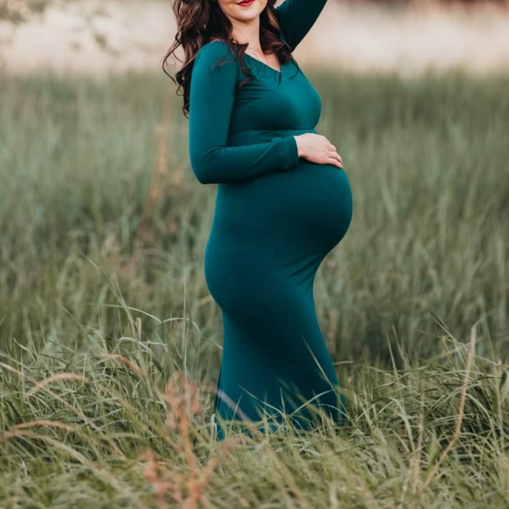 Hunter Green Maternity Dress
